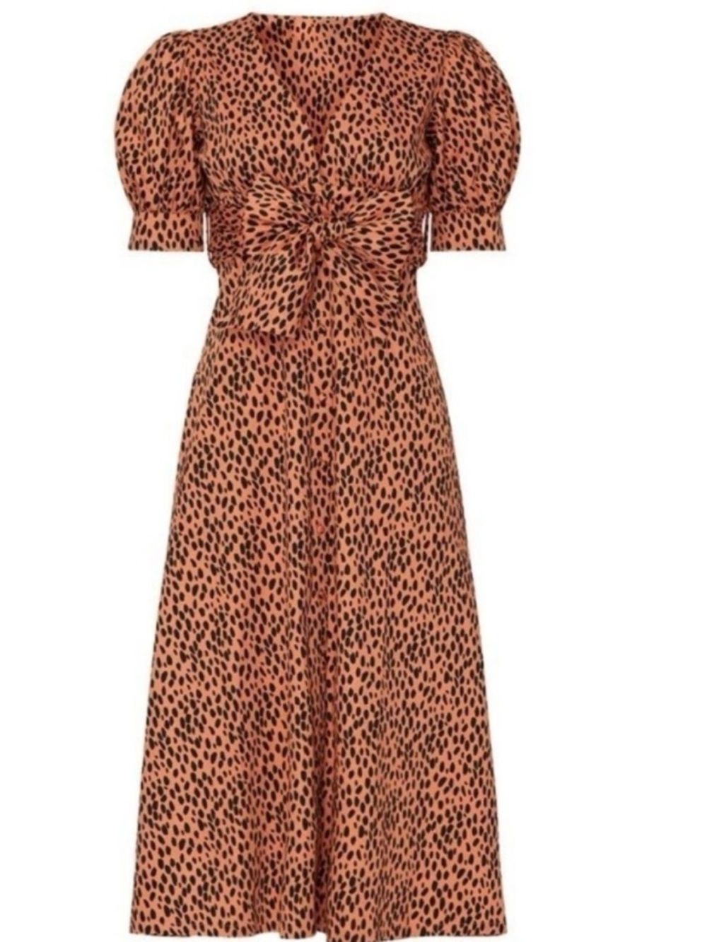 Love,whit Dotted Puffed Sleeve Dress Xl